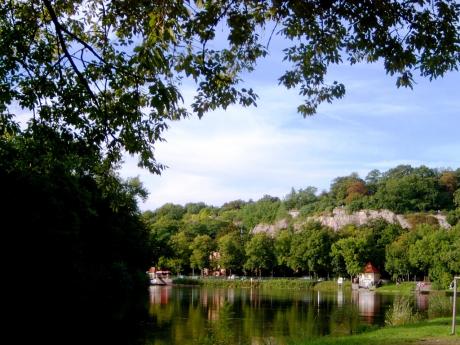 Hochsommer an der Saale in Halle - Wolfgang Bergter -  auf Array - Array - 