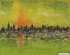 Skyline gruen gross - Christine Graf - Acryl auf Leinwand - Landschaft - Abstrakt