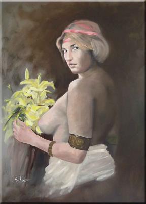 die frau mit blumen -  wissam baho - Array auf Array - Array - 