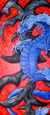 Dragon blue - Thorsten T. Hiller -  auf  - Array - 