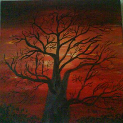 Acrylgemälde- Treefire -  Syl -  auf  - Array - 