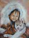 Eskimo mit Wolf - Wolfgang Archibald Nagl -  auf  - Sonstiges - 