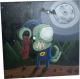 Alien und Voodoopuppe -  EMBE - Acryl auf Leinwand - Sonstiges - 