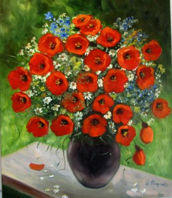 ---Red Poppy Bouquet - Gala Bogiel - Array auf Array - Array - Array