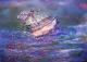 Schiff im Sturm - Klaus Scholl - Acryl auf Leinwand - Wasser - 