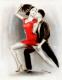 Leidenschaftliches Tanzpaar - Marita Zacharias - Acryl auf Leinwand - Erotik-Abend-Feuer-Liebe - Figuration-GegenstÃ¤ndlich-Klassisch-Realismus