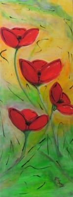 Mohn stilisiert - Maritta Sorg -  auf Array - Array - Array