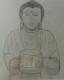 buddha - dani milo - Bleistift auf Papier - Religion - 