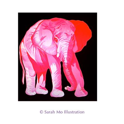 Der Rosarote Elefant - Sarah Mo Illustration - Array auf Array - Array - 