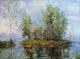 Insel - Vladimir Kandaschkin - Ãl auf Leinwand - Küste-Himmel-See-Wald-Sonstiges-Einsamkeit-Harmonie-Herbst - Impressionismus Insel - Vladimir Kandaschkin - Ãl auf Leinwand - Küste-Himmel-See-Wald-Sonstiges-Einsamkeit-Harmonie-Herbst - Impressionismus
