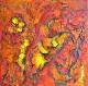 ---Masken 2 - Gerda Feuerlein - Acryl auf Leinwand - Abstrakt - 