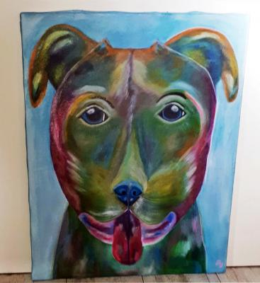 ---Hund ganz bunt  - ulrike beckmann -  auf  - Array - 