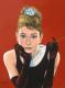 Audrey Hepburn Portrait - Marita Zacharias - Ãl auf Leinwand - weiblich-Freude-StÃ¤rke - Figuration-Impressionismus-Realismus